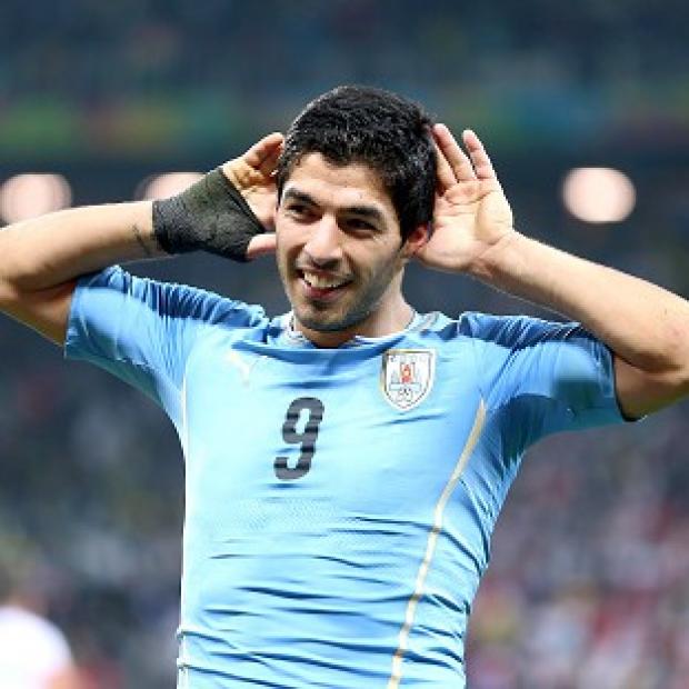 Congleton Guardian: Luis Suarez scored both of Uruguay's goals against England Congleton Guardian: Luis Suarez scored both of Uruguay's goals against England
