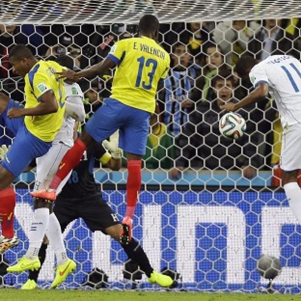 Congleton Guardian: Ecuador's Enner Valencia heads home the winning goal (AP) Congleton Guardian: Ecuador's Enner Valencia heads home the winning goal (AP)