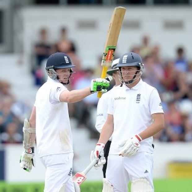Congleton Guardian: England's Sam Robson, left, has scored a half century against Sri Lanka at Headingley Congleton Guardian: England's Sam Robson, left, has scored a half century against Sri Lanka at Headingley