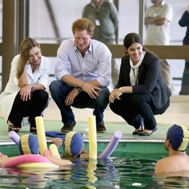 Congleton Guardian: Prince Harry meets patients in the Rede Sarah Hospital for Nerological Rehabilitation injuries during his visit to the hospital in Brasilia Congleton Guardian: Prince Harry meets patients in the Rede Sarah Hospital for Nerological Rehabilitation injuries during his visit to the hospital in Brasilia