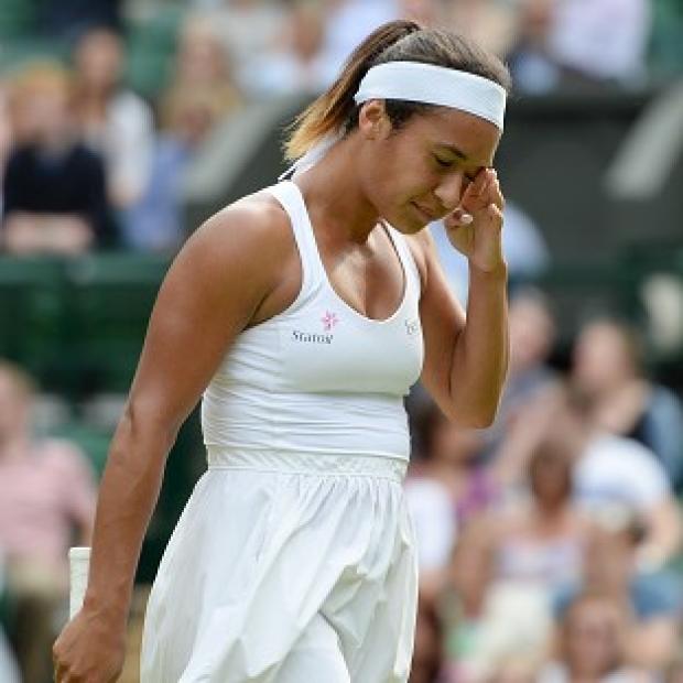 Congleton Guardian: Great Britain's Heather Watson bowed out to Angelique Kerber on Wimbledon's Centre Court Congleton Guardian: Great Britain's Heather Watson bowed out to Angelique Kerber on Wimbledon's Centre Court