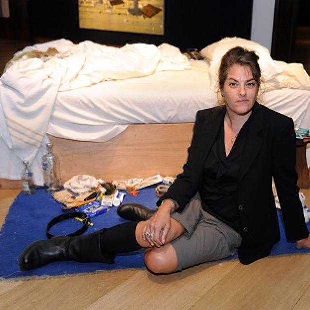 Congleton Guardian: Tracey Emin with her work My Bed Congleton Guardian: Tracey Emin with her work My Bed