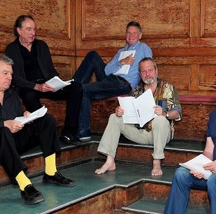 Congleton Guardian: Terry Jones, Eric Idle, Michael Palin, Terry Gilliam and John Cleese preparing for their live show Congleton Guardian: Terry Jones, Eric Idle, Michael Palin, Terry Gilliam and John Cleese preparing for their live show