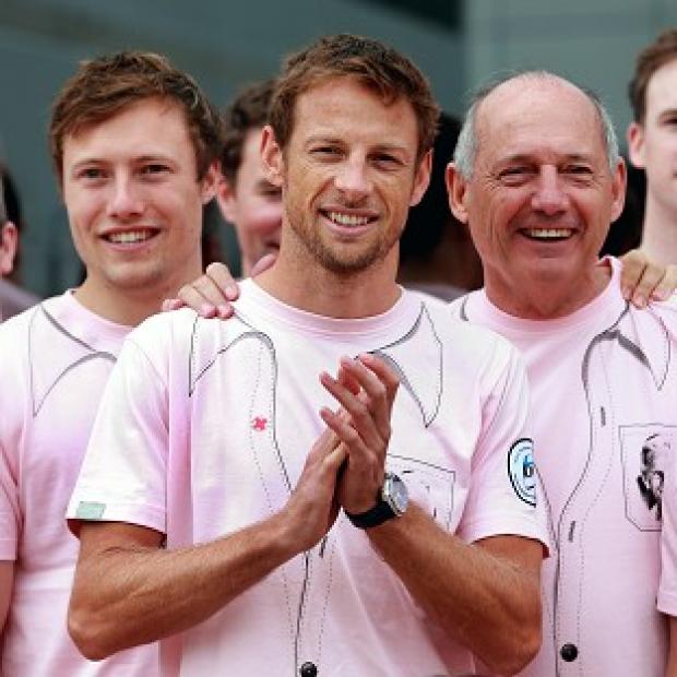 Congleton Guardian: Jenson Button and McLaren wore pink to commemorate the memory of his father who passed away in January Congleton Guardian: Jenson Button and McLaren wore pink to commemorate the memory of his father who passed away in January