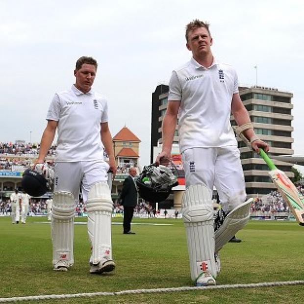Congleton Guardian: Gary Ballance, left, and Sam Robson both reached the lunch break on 59 not out Congleton Guardian: Gary Ballance, left, and Sam Robson both reached the lunch break on 59 not out
