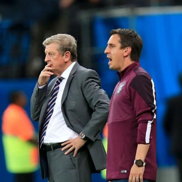 Congleton Guardian: Gary Neville, right, is not entirely in favour of England copying the German model Congleton Guardian: Gary Neville, right, is not entirely in favour of England copying the German model