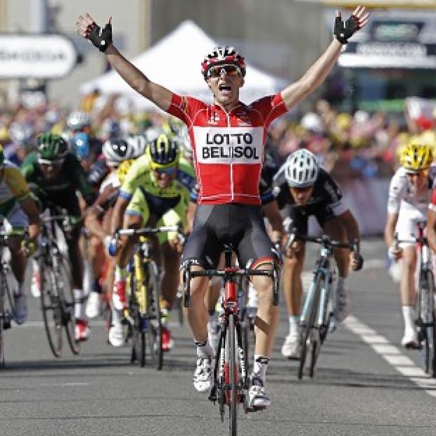 Congleton Guardian: Tony Gallopin holds off the chasing pack to take the stage win (AP) Congleton Guardian: Tony Gallopin holds off the chasing pack to take the stage win (AP)