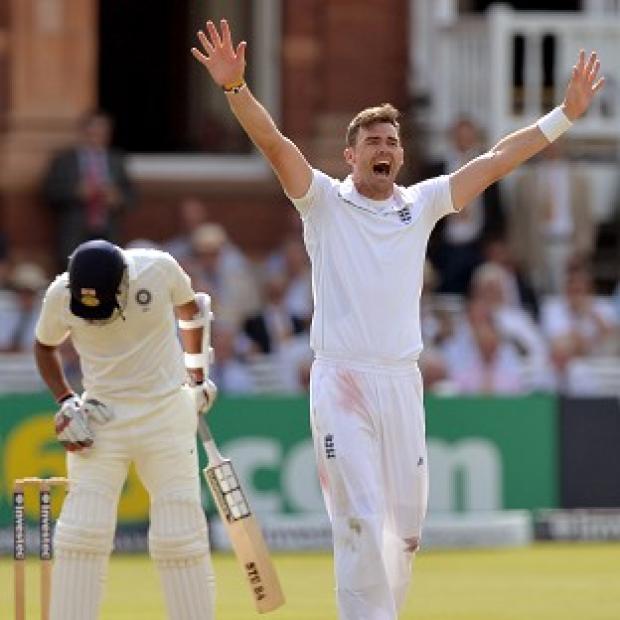 Congleton Guardian: James Anderson, right, took four wickets on Thursday Congleton Guardian: James Anderson, right, took four wickets on Thursday