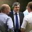 Gordon Brown meets organisers of the Pride Weekend in gardens of 10 Downing Street.