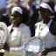 Serena Williams (left) with sister Venus