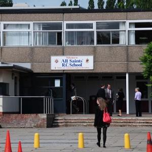 A teacher has been arrested at All Saints' Roman Catholic School in Mansfield